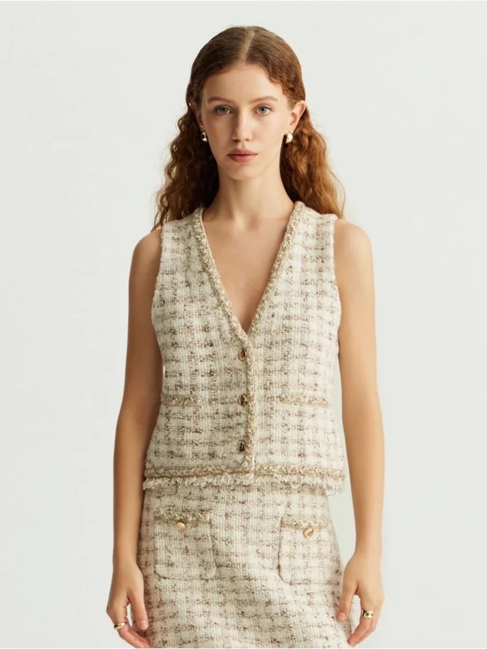 CRUSH COLLECTION Tweed Vest
